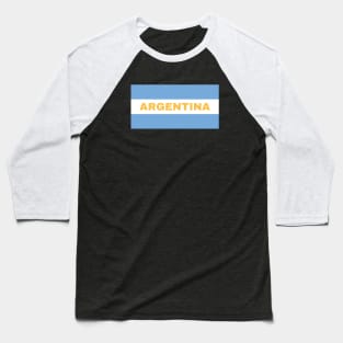 Argentine Flag Colors Baseball T-Shirt